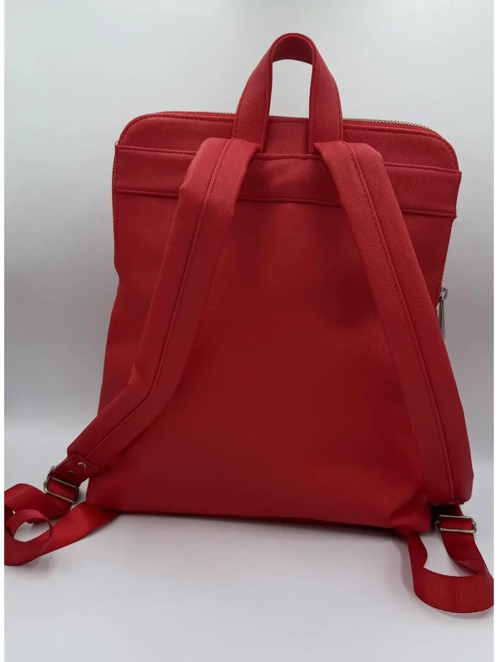 Disney Mickey Mouse Red Mini Backpack Faux Leather Zip Bag